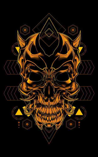 Monster Skull Wall Poster Sticker Motivational HD Print