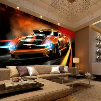 Cars Wallpaper Mural Bedroom Decoration Custom Photo