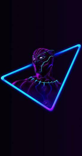 Neon Avengers Parallax Wallpaper For iPhone Based On Artwork