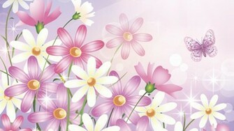 White And Pink Flower Wallpaper Flowers
