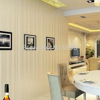 Metallic Wallpaper Modern Wallcovering Stripe Wall Paper Glitter Non