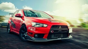 Lancer Evo X Sport Car HD Wallpaper Mitsubishi