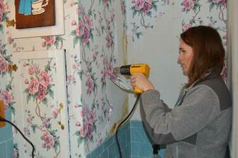 Using A Heat Gun To Remove Wallpaper Farmhouse Reborn