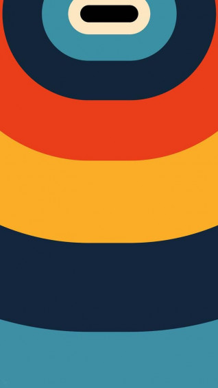 Colorful Stripes Dynamic Island iPhone Pro Wallpaper