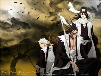 Toshirou Kenpachi Byakuya Bleach Anime Wallpaper