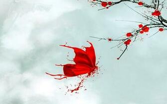 Red Butterfly Wallpaper