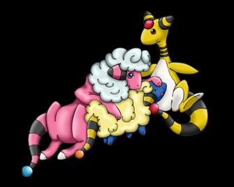 Mareep Flaaffy And Ampharos By Topasdragon