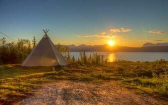 Camping Near A River Wallpaper Collection
