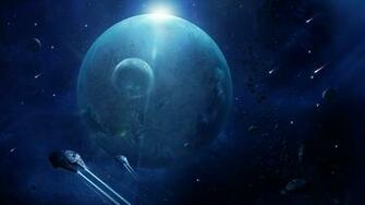 Stars Debris Starlight Sci Fi Movies Spacecraft Wallpaper Background