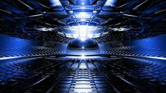 3d Cg Digital Art Chrome Shine Bright Blue Light Wallpaper Background