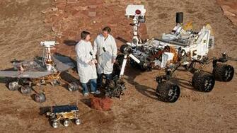 Three Generations Of Nasa Mars Rovers Wallpaper Sci Fi Photo