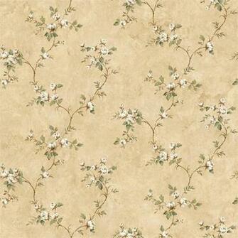 Wallpaper Botanical Country Rose Vine