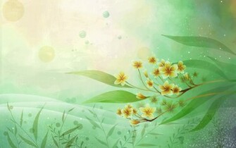 Vector Green Wallpaper HD Flower