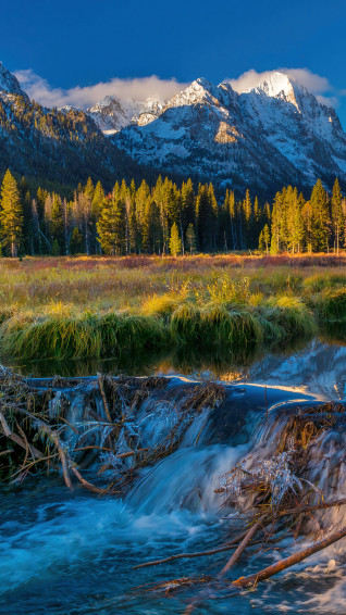 River National Forest Mountain Idaho Usa Scenery 4k Wallpaper