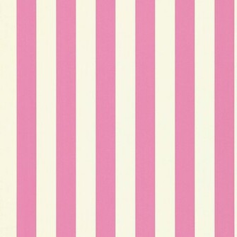 All About Me Fabrics Wallpaper Mimi Stripe Pink White