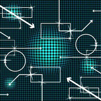 Photo Flow Diagram Represents Hi Tech And Background