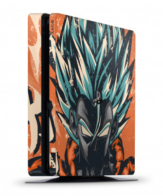 Gogeta Retro Ps4 Slim Console Skin Inspired By Dragonball Vgf