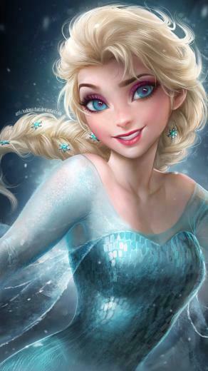 Frozen Elsa Anna Digital Fan Art Wallpaper