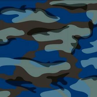 Blue Camo Wall Mural Contemporary Wallpaper