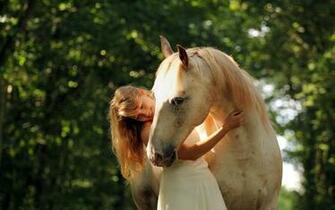 Wallpaper Girl Horse Summer Mood