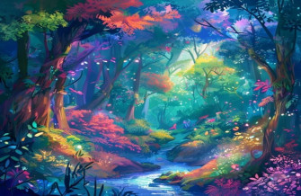 Anime Forest Background