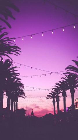 Sunset Glitter Ombre Wallpaper On