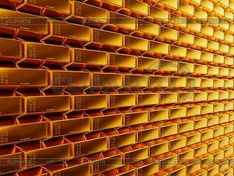 Wealth Gold Bars Or Bullions Useful As Background High