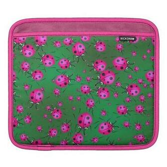 Cute Cartoon Pink Ladybug Wallpaper iPad Sleeves