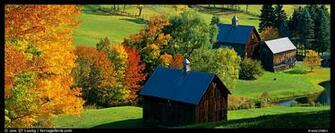 Photo Pastoral Barn Scenery In Autumn Vermont New England Usa