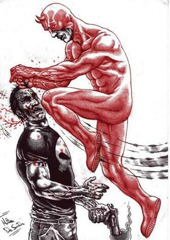 Daredevil Vs Punisher By Dessablazer