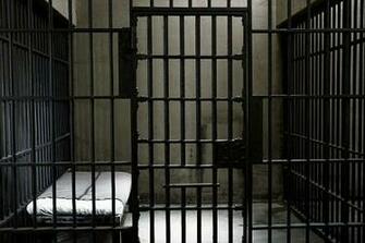 Prison Cell Bars Background Empty Dark Jail With