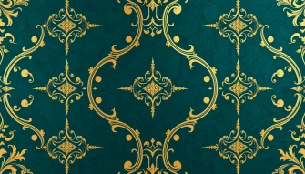 Teal And Gold Wallpaper