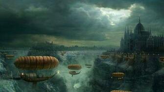 Art Fantasy Landscape Wallpaper Budapest Sci Fi