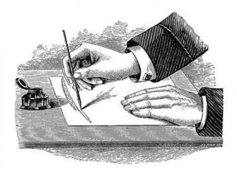 Antique Image Black And White Illustration Vintage Hand Writing
