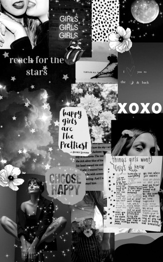 Black Collage Wallpaper Background