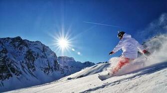 Snowboarding Sun Mountains Snowboard Snow Wallpaper Background