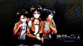 Shingeki No Kyojin Wallpaper Rivaille Eren Mikasa By Arehina On