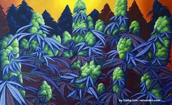 Cathy Lee Featured Marijuana Artist Stoner Artwork