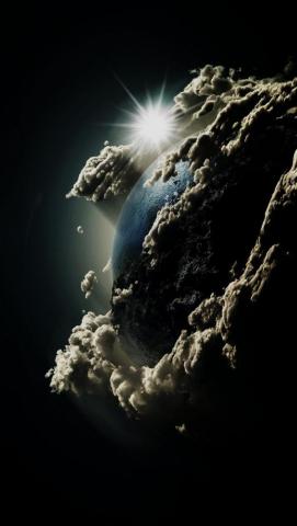 Space Clouds R AmoledBackground