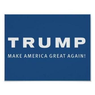 Donald Trump For President Blue Poster