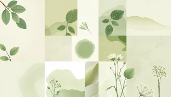 Sage Green Collage Wallpaper