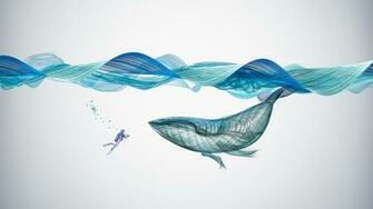 Underwater Whale Illustration Wallpaper And Stock