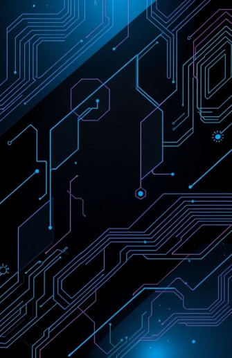 Black And Blue Tech Wallpaper