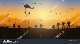 Military Vector Illustration Army Background Soldiers