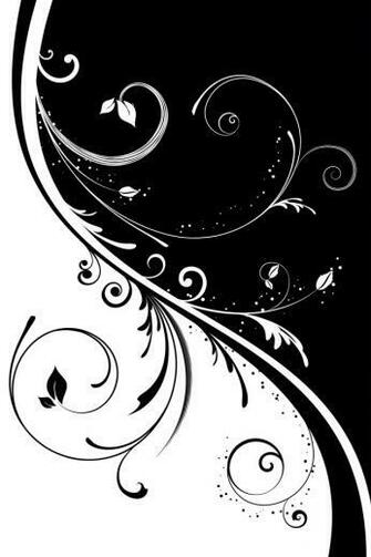 Black And White Flowers Background iPhone Wallpaper