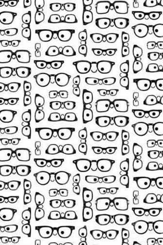 Eyeglasses Pattern Owl Silly Eyeball Black And White Glasses