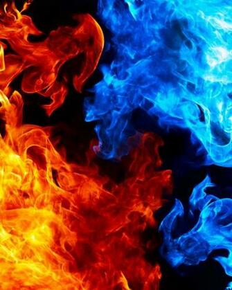 Blue And Red Fire Wallpaper For Google Nexus