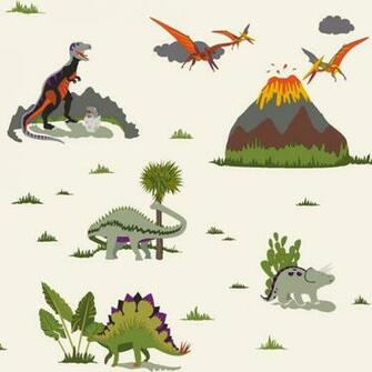 Multi Jurassic Dinosaurs Kids Holden Decor Wallpaper