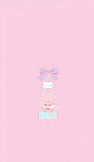 Aesthetic Pink Kawaii Glassed Strawberry Milk Wallpaper