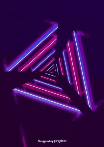 Color Neon Lighting Effect Background In Light